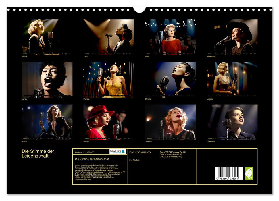 Die Stimme der Leidenschaft (CALVENDO Wandkalender 2027)