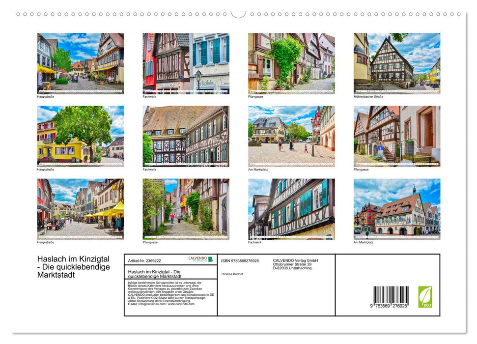 Haslach im Kinzigtal - Die quicklebendige Marktstadt (CALVENDO Premium Wandkalender 2027)