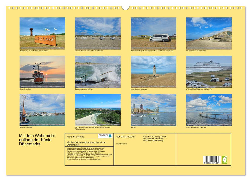 Mit dem Wohnmobil entlang der Küste Dänemarks (CALVENDO Wandkalender 2027)