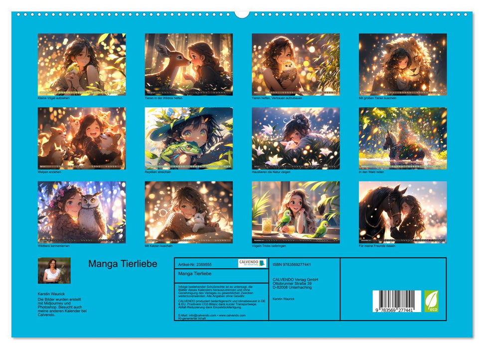 Manga Tierliebe (CALVENDO Premium Wandkalender 2027)