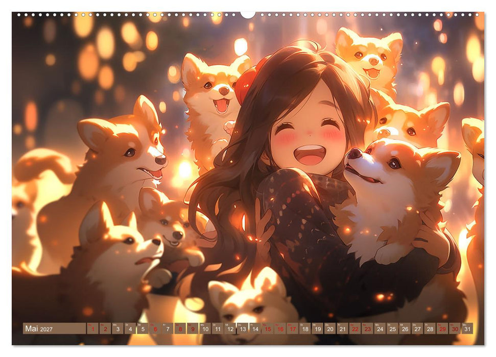 Manga Tierliebe (CALVENDO Premium Wandkalender 2027)