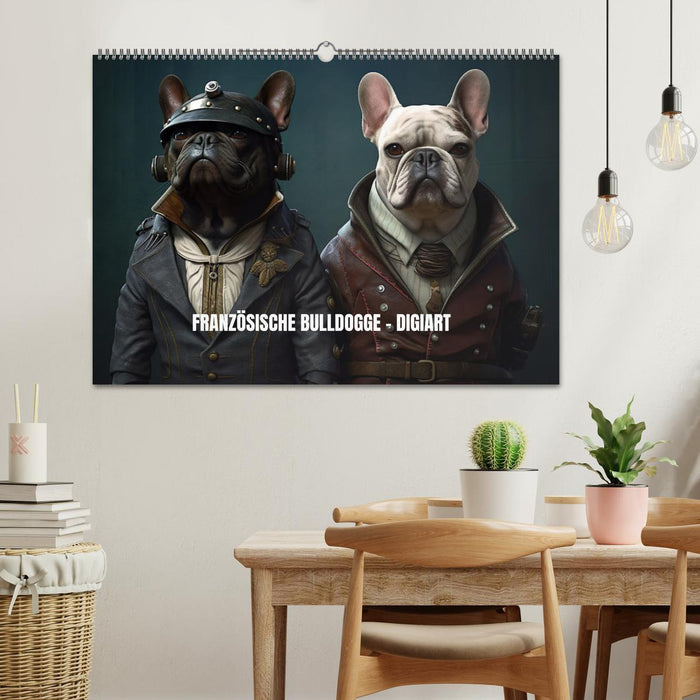 Französische Bulldogge KI Digiart (CALVENDO Wandkalender 2027)