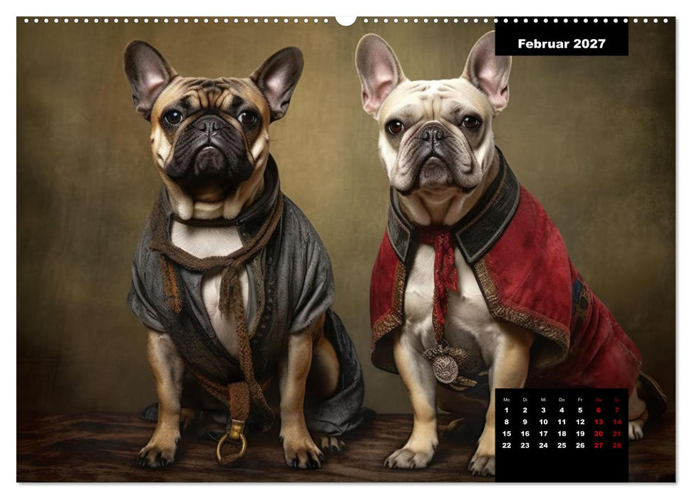 Französische Bulldogge KI Digiart (CALVENDO Wandkalender 2027)