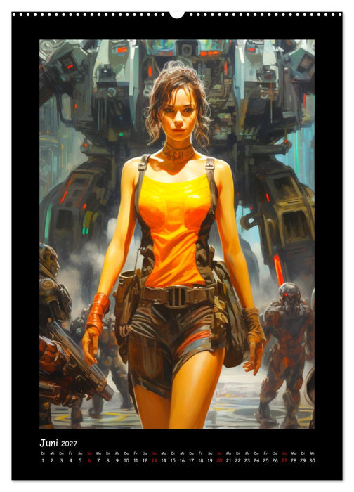 Galaktische Welten. Starke Space Opera-Illustrationen (CALVENDO Wandkalender 2027)