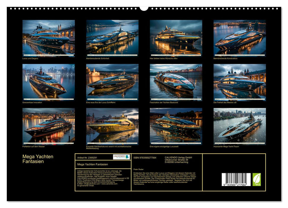 Mega Yachten Fantasien (CALVENDO Premium Wandkalender 2027)