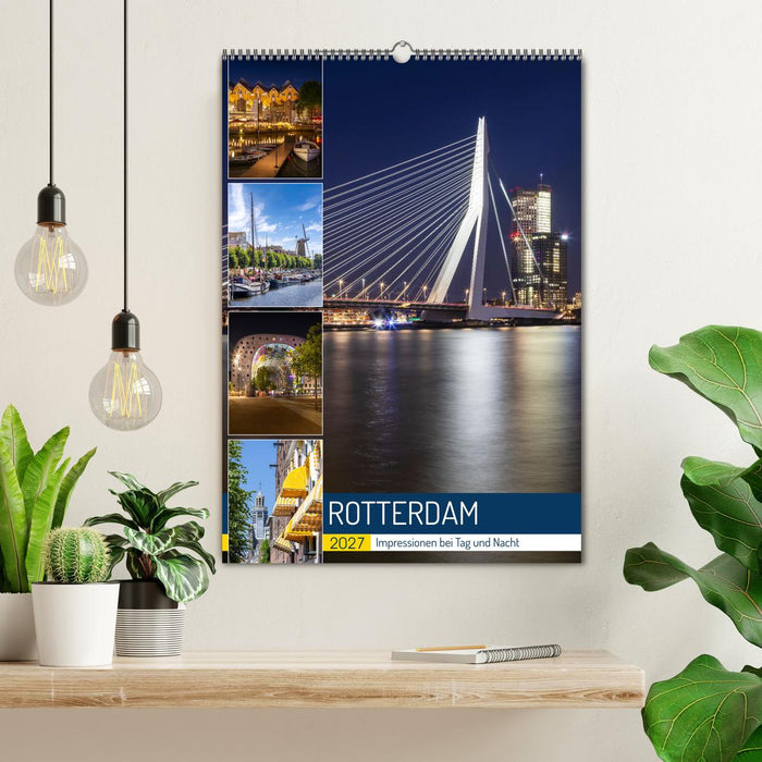 ROTTERDAM Impressionen bei Tag und Nacht (CALVENDO Wandkalender 2027)