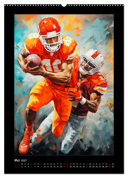American Football. Paintings (CALVENDO Wandkalender 2027)