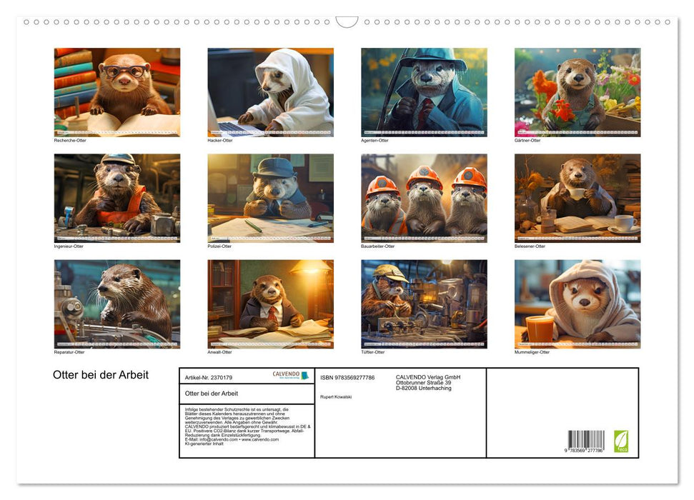 Otter bei der Arbeit (CALVENDO Wandkalender 2027)
