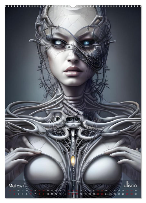 Biomechanic Portrait - Schönheit zwischen Mensch und Maschine (CALVENDO Premium Wandkalender 2027)