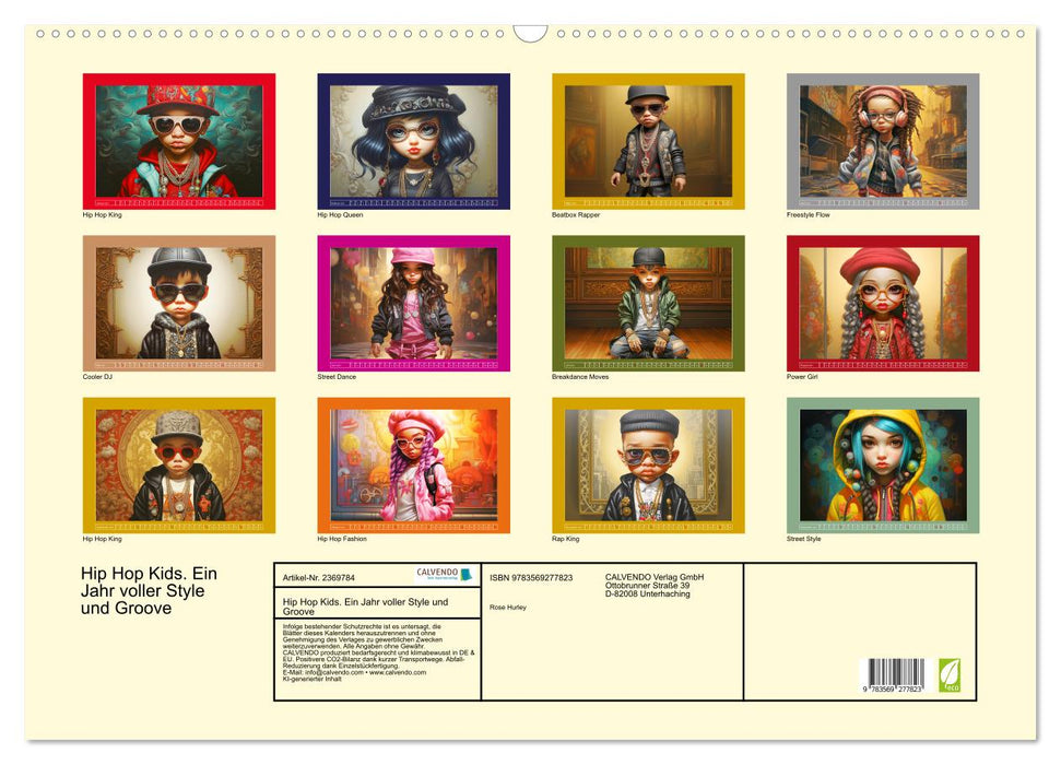 Hip Hop Kids. Ein Jahr voller Style und Groove (CALVENDO Wandkalender 2027)