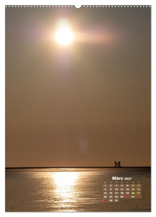 Westerhever - Wattwanderung in den Sonnenuntergang (CALVENDO Wandkalender 2027)
