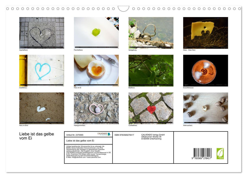 Liebe ist das gelbe vom Ei (CALVENDO Wandkalender 2027)