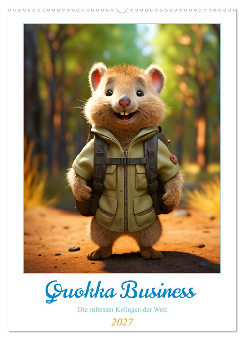 Quokka Business - Die süßesten Kollegen der Welt (CALVENDO Wandkalender 2027)