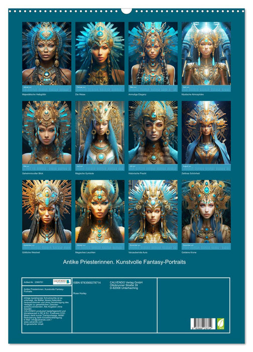 Antike Priesterinnen. Kunstvolle Fantasy-Portraits (CALVENDO Wandkalender 2027)