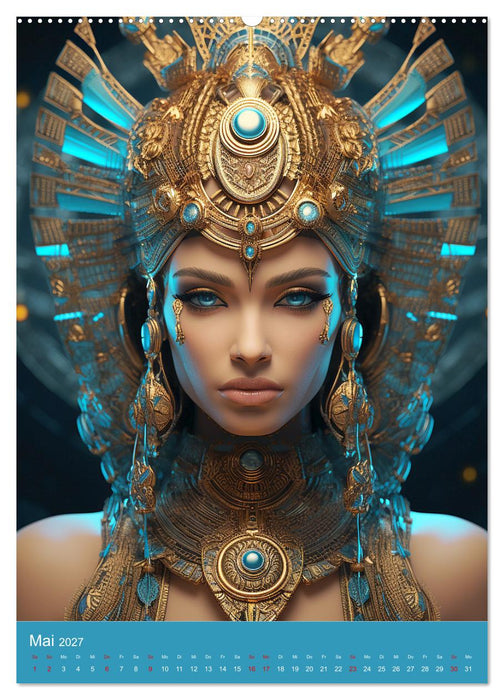 Antike Priesterinnen. Kunstvolle Fantasy-Portraits (CALVENDO Wandkalender 2027)