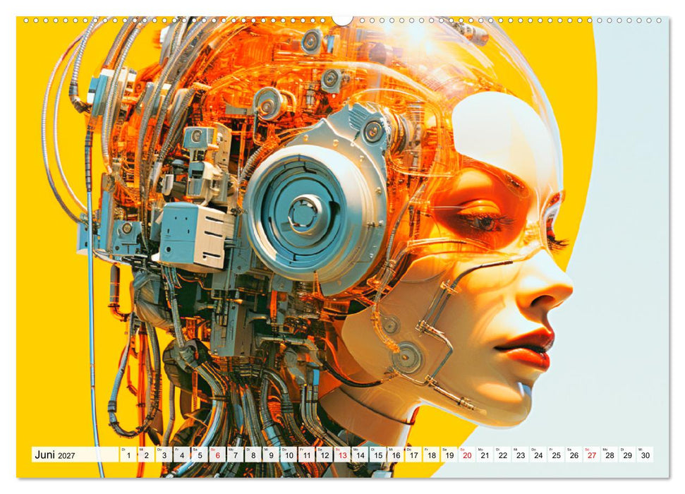 Roboter Portraits. Zukunft und Visionen (CALVENDO Wandkalender 2027)