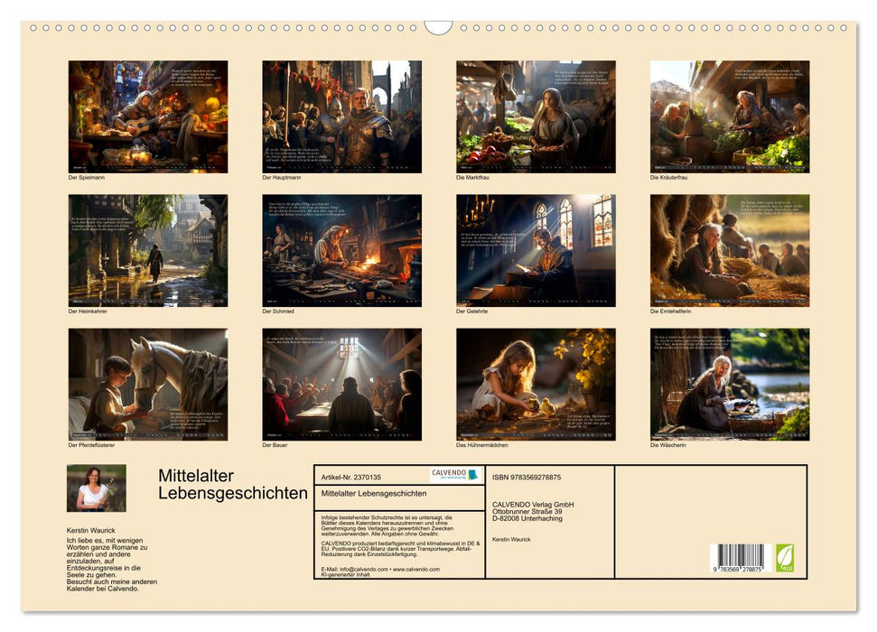 Mittelalter Lebensgeschichten (CALVENDO Wandkalender 2027)
