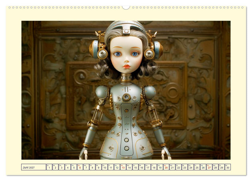 Roboter Puppen. Surrealistische Illustrationen (CALVENDO Wandkalender 2027)
