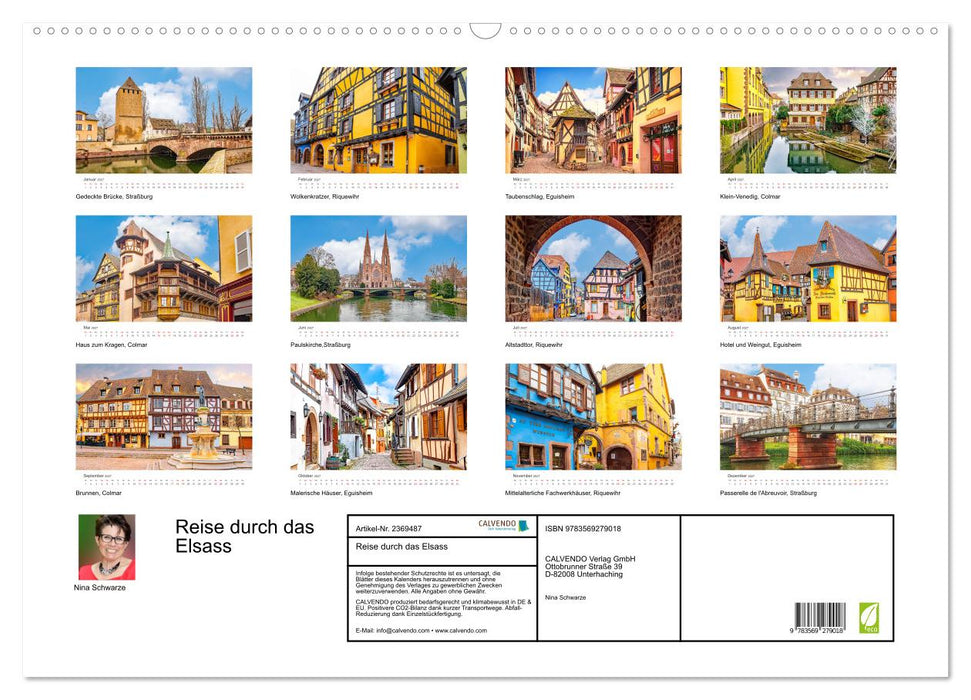 Reise durch das Elsass (CALVENDO Wandkalender 2027)