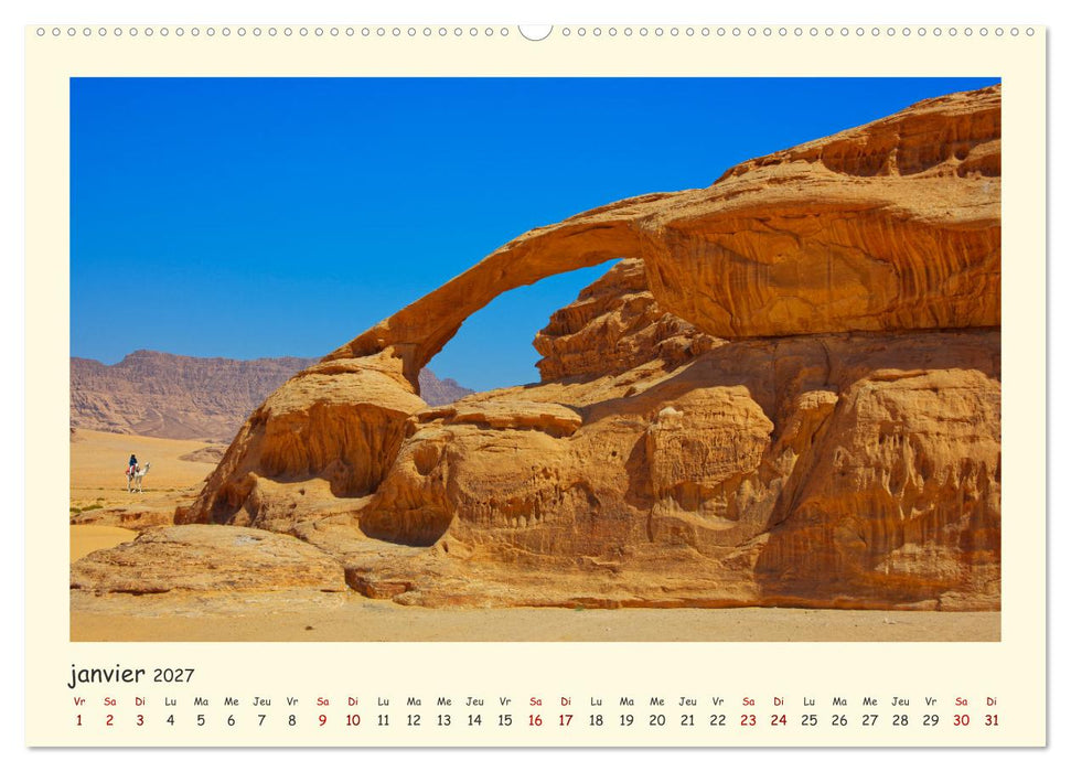 Jordanie - impressions de paysages et d'héritages (CALVENDO Calendrier mensuel 2027)