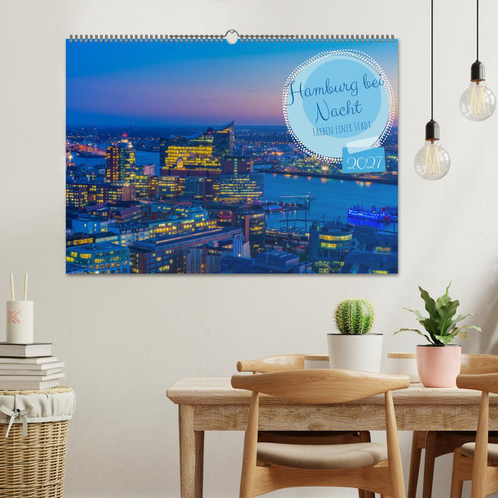Hamburg bei Nacht (CALVENDO Wandkalender 2027)