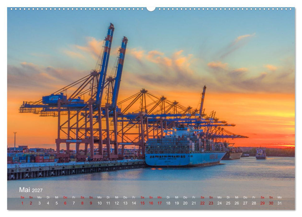 Hamburg bei Nacht (CALVENDO Wandkalender 2027)