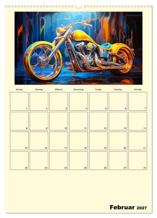 Custom Motorcycle Paintings (CALVENDO Wandkalender 2027)