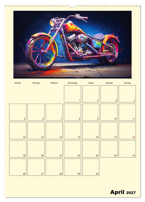 Custom Motorcycle Paintings (CALVENDO Wandkalender 2027)