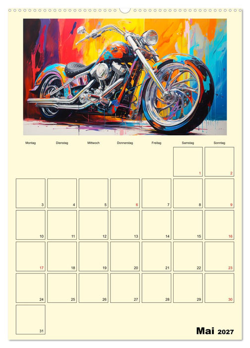 Custom Motorcycle Paintings (CALVENDO Wandkalender 2027)