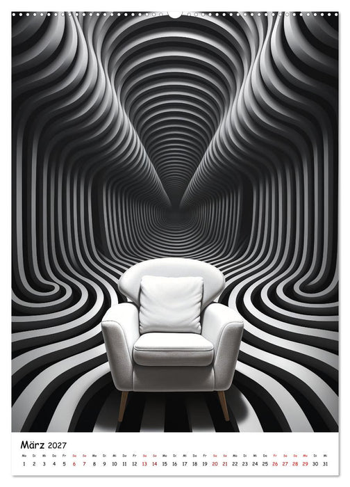 Abstrakte Illusionen (CALVENDO Premium Wandkalender 2027)