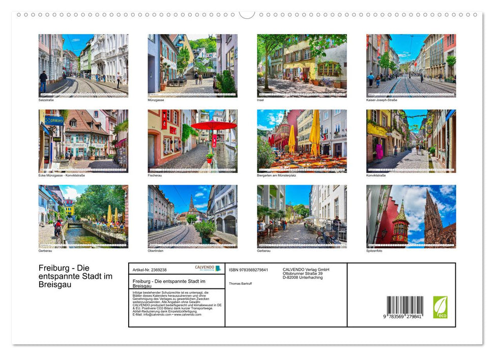 Freiburg - Die entspannte Stadt im Breisgau (CALVENDO Premium Wandkalender 2027)
