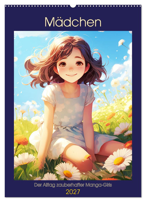 Mädchen. Der Alltag zauberhafter Manga-Girls (CALVENDO Wandkalender 2027)