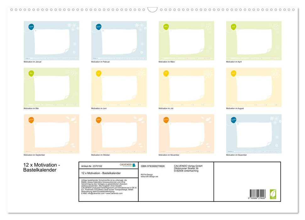 12 x Motivation - Bastelkalender (CALVENDO Wandkalender 2027)