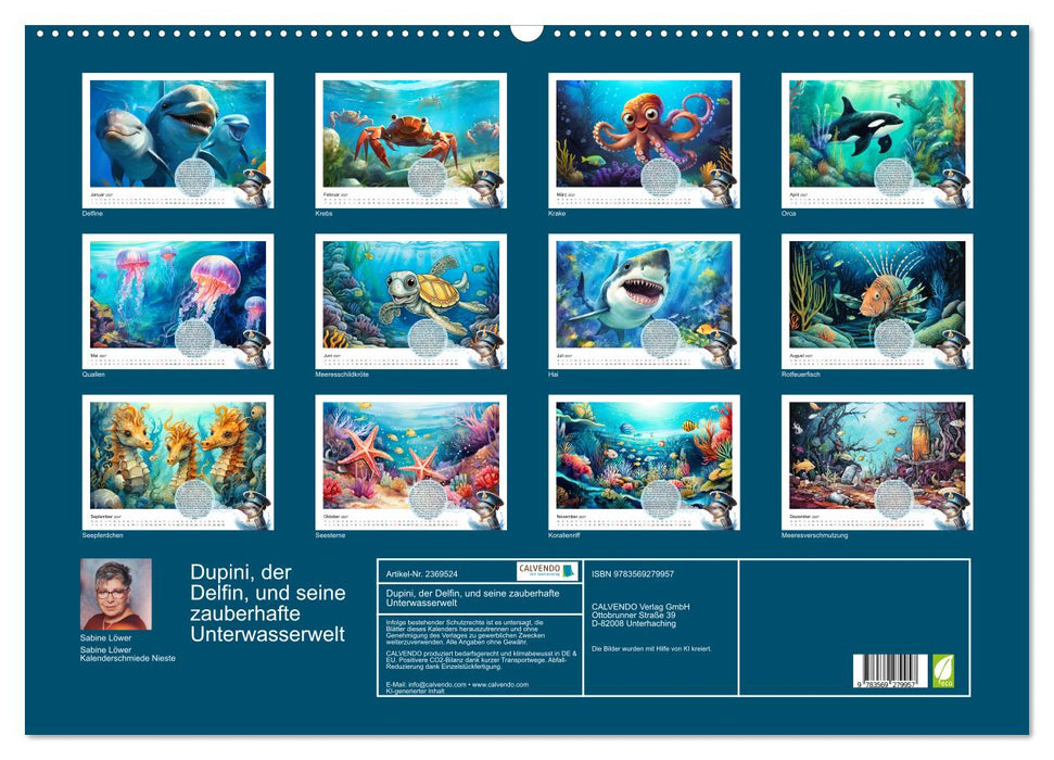 Dupini, der Delfin, und seine zauberhafte Unterwasserwelt (CALVENDO Wandkalender 2027)