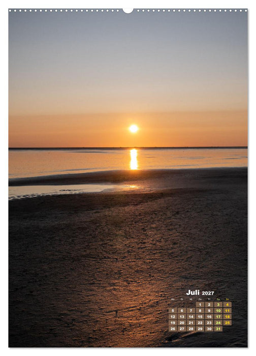 Westerhever - Wattwanderung in den Sonnenuntergang (CALVENDO Premium Wandkalender 2027)