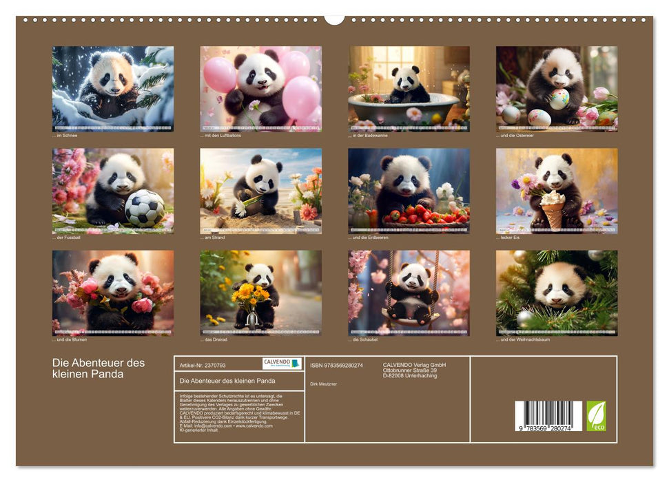 Die Abenteuer des kleinen Panda (CALVENDO Premium Wandkalender 2027)