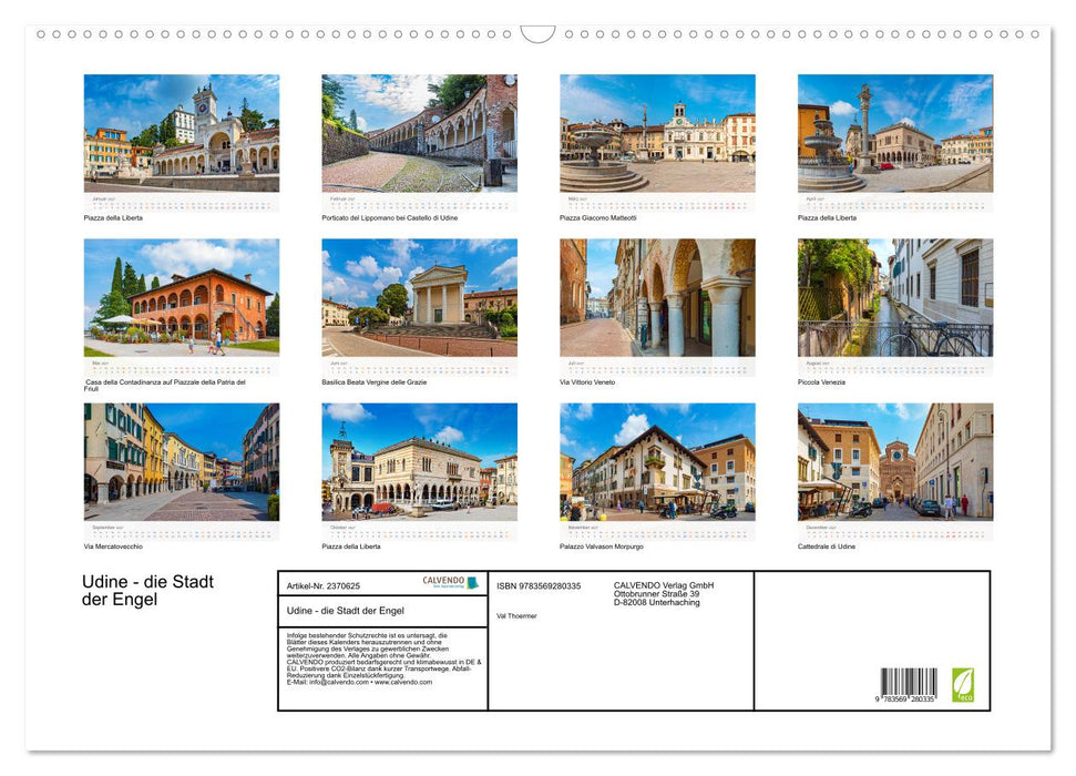 Udine - die Stadt der Engel (CALVENDO Wandkalender 2027)