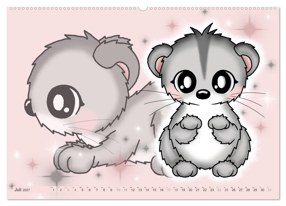 niedliche Kawaii Tiere (CALVENDO Premium Wandkalender 2027)