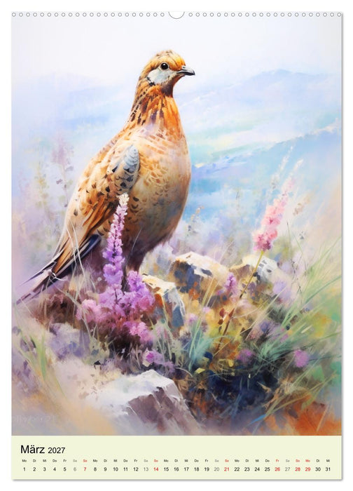 Europas Wildtiere. Aquarelle von den Bewohnern der Wälder und Berge (CALVENDO Wandkalender 2027)