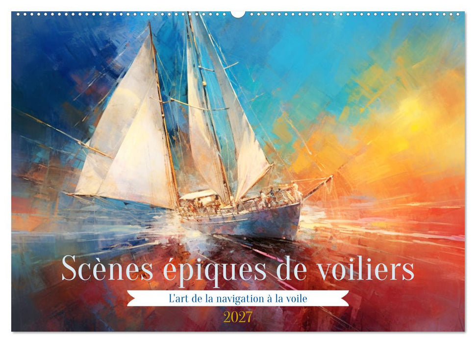 Scènes épiques de voiliers (CALVENDO Calendrier mensuel 2027)
