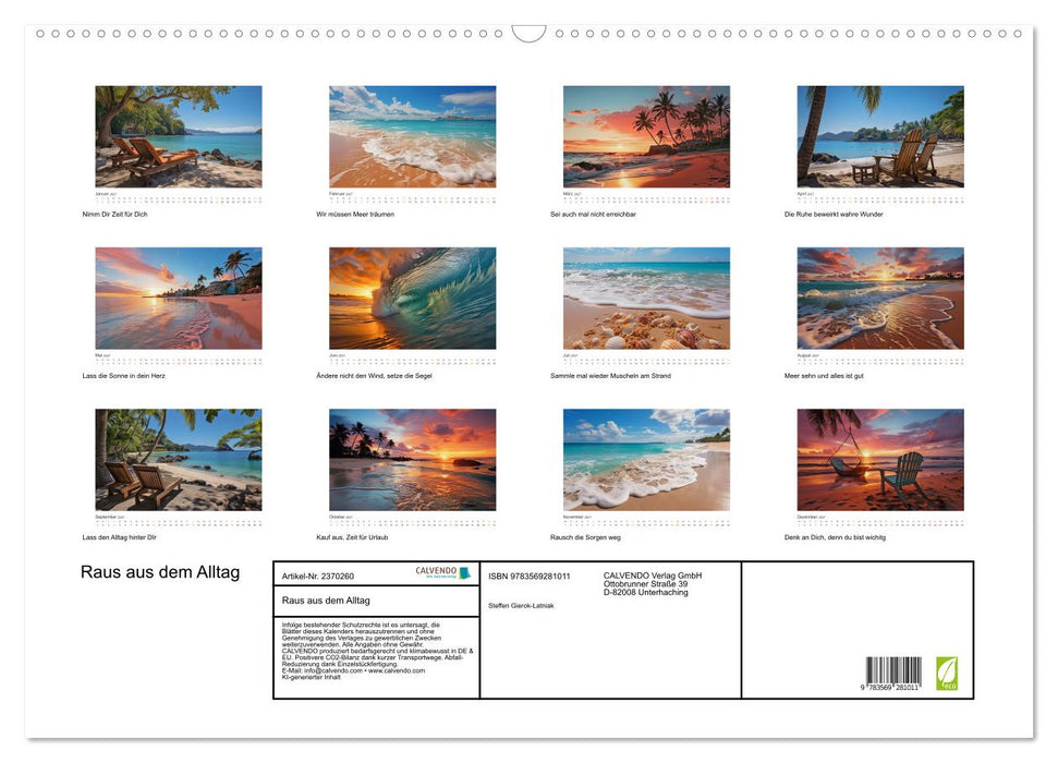 Raus aus dem Alltag (CALVENDO Wandkalender 2027)