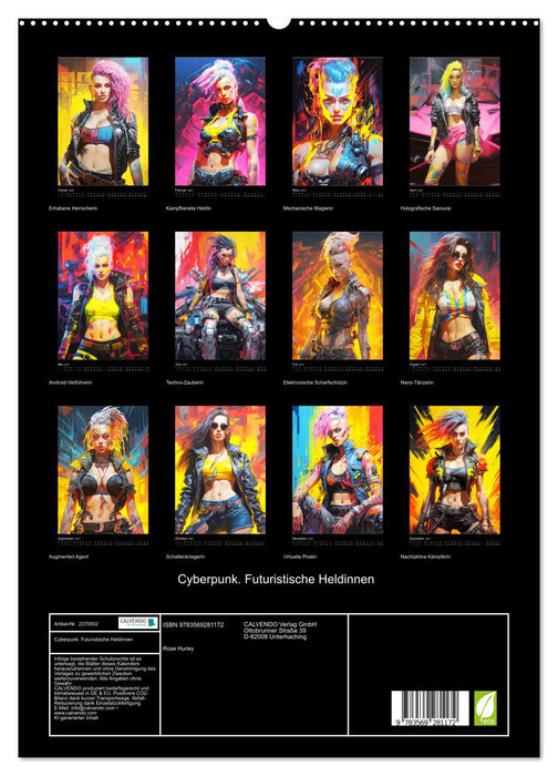 Cyberpunk. Futuristische Heldinnen (CALVENDO Premium Wandkalender 2027)