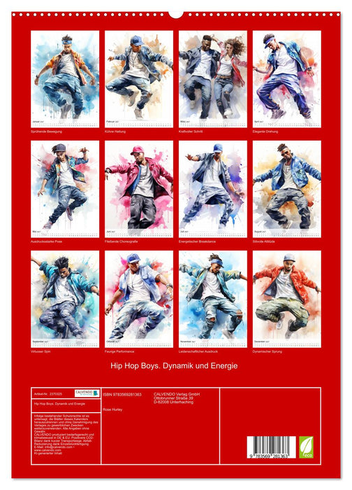Hip Hop Boys. Dynamik und Energie (CALVENDO Premium Wandkalender 2027)