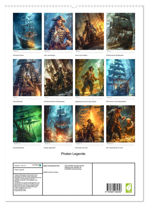 Piraten Legende (CALVENDO Premium Wandkalender 2027)