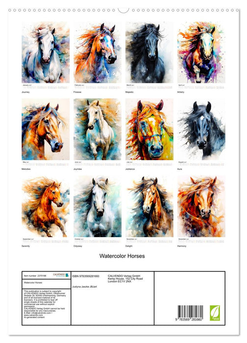 Watercolor Horses (CALVENDO Premium-Calendar 2027)