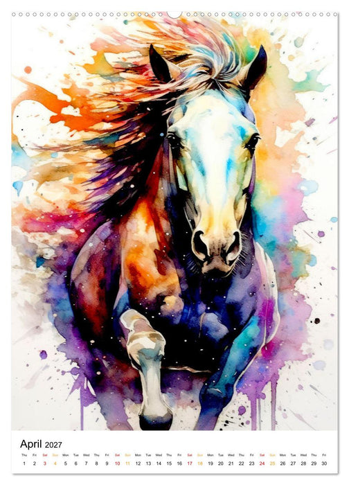 Watercolor Horses (CALVENDO Premium-Calendar 2027)