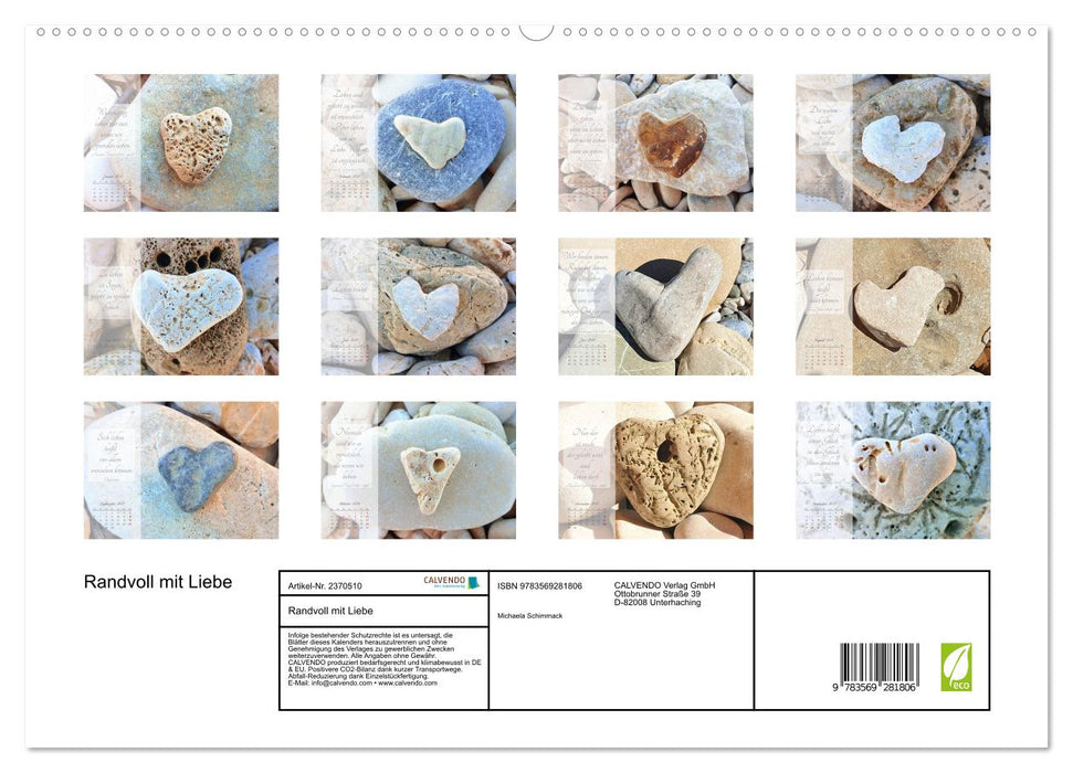 Randvoll mit Liebe (CALVENDO Premium Wandkalender 2027)