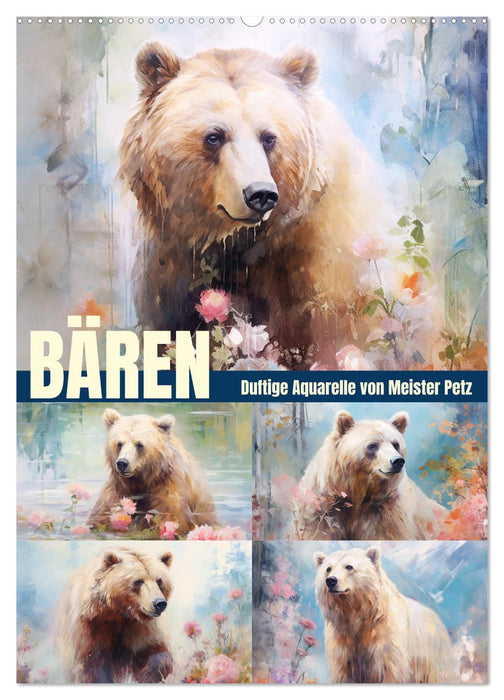 Bären. Duftige Aquarelle von Meister Petz (CALVENDO Wandkalender 2027)