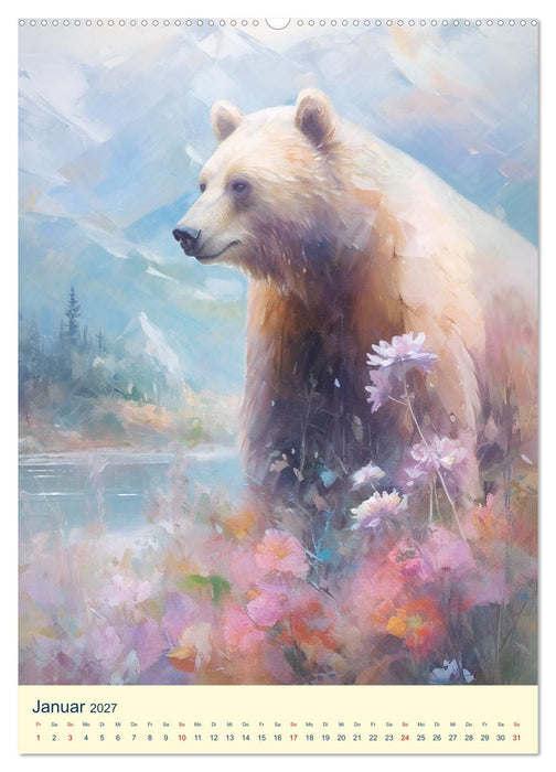 Bären. Duftige Aquarelle von Meister Petz (CALVENDO Wandkalender 2027)