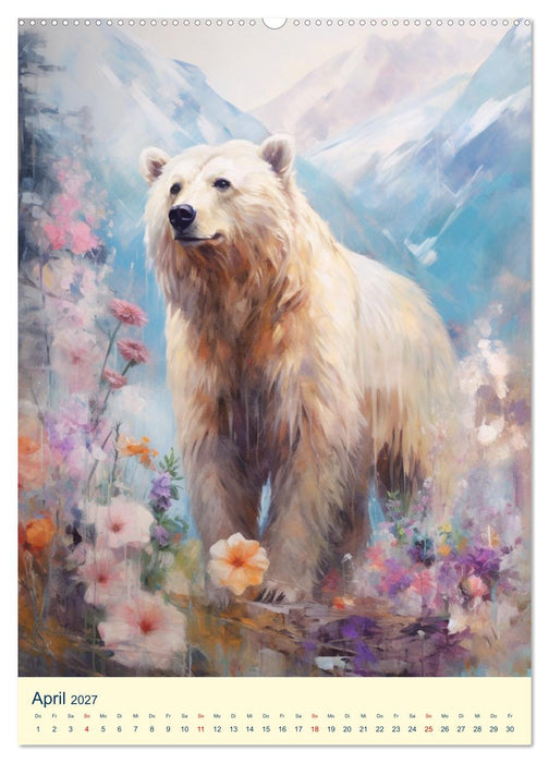 Bären. Duftige Aquarelle von Meister Petz (CALVENDO Wandkalender 2027)